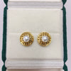 Women's Natural Freshwater Pearl Cut Out Earrings 18K Goldfilled