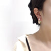 Women's Natural Freshwater Pearl Drop Earrings In Oblate Shape S925 Sterling Silver