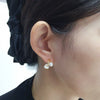 Women's Natural Freshwater Pearl Earrings In S925 Sterling Silver With Oblate And Round Shapes