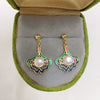 Women's Natural Freshwater Pearl Earrings S925 Sterling Silver Cloisonn¡§| Oblate