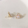 Women's Natural Freshwater Pearl Earrings S925 Sterling Silver Flat Round And Bun Round Shape