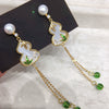 Women's Natural Freshwater Pearl Earrings S925 Sterling Silver Flat Round Bun Round Oblate Shape