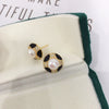 Women's Natural Freshwater Pearl Earrings S925 Sterling Silver 18K Goldfilled Oblate Shape Retro Style