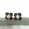 Women's Natural Freshwater Pearl Earrings S925 Sterling Silver Needle 18K Goldfilled Oblate Flat Round Bun Round