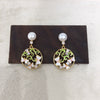 Women's Natural Freshwater Pearl Earrings S925 Sterling Silver Needle With Oblate And Round Shapes