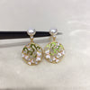 Women's Natural Freshwater Pearl Earrings S925 Sterling Silver Needle With Oblate And Round Shapes