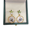 Women's Natural Freshwater Pearl Earrings S925 Sterling Silver Round Shape