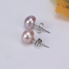 Women's Natural Freshwater Pearl Earrings With Alloy Inlaid Artificial And Semiprecious Stones Geometric Style