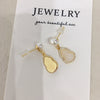 Women's Natural Freshwater Pearl Earrings With Micropaved Zircon And Chalcedony Gourd Design