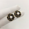 Women's Natural Freshwater Pearl Earrings With S925 Sterling Silver And 18K Gold Flat Round And Bun Round Shapes