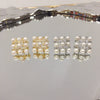 Women's Natural Freshwater Pearl Earrings With Square Micro Zircon Beads And S925 Sterling Silver Fashion Style