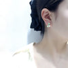 Women's Natural Freshwater Pearl Enamel Butterfly Earrings