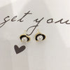 Women's Natural Freshwater Pearl Heart Shaped S925 Sterling Silver And 18K Goldfilled Earrings