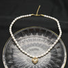 Women's Natural Freshwater Pearl Necklace With Geometric Pearl Chain Retro Clavicle Necklace Electroplated Non Fading Jewelry