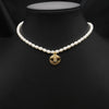Women's Natural Freshwater Pearl Necklace With Geometric Pearl Chain Retro Clavicle Necklace Electroplated Non Fading Jewelry