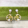 Women's Natural Freshwater Pearl Oblate S925 Sterling Silver Earrings
