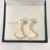 Women's Natural Freshwater Pearl Oblate S925 Sterling Silver Earrings