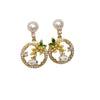 Women's Natural Freshwater Pearl Oblate S925 Sterling Silver Earrings