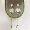 Women's Natural Freshwater Pearl Oblate S925 Sterling Silver Earrings