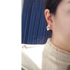 Women's Natural Freshwater Pearl S925 Sterling Silver 18K Goldfilled Square Geometric Earrings
