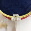 Women's Natural Freshwater Pearl Stud Earrings S925 Sterling Silver 18K Gold Flat Round And Oblate Shape