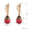 Women's Natural Gem Drop Shape Earrings With Electroplated Finish Fashion Jewelry