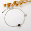 Women's Natural Gemstone Bracelet S925 Sterling Silver Geometric Light Luxury Style Set With Gems