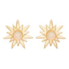 Women's Natural Opal Pearl Stud Earrings In S925 Sterling Silver With Star Shape And Set With Gemstones Style