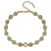 Women's Natural Pearl And 925 Sterling Silver Geometric Clavicle Chain Necklace Set