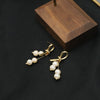 Women's Natural Pearl Geometric Baroque Retro Simple Electroplated Ear Clip Earrings Jewelry