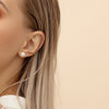 Women's Natural Pearl Geometric 925 Sterling Silver Retro Handmade Earrings