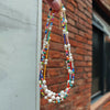 Women's Natural Pearl Geometric Style Hand Knitted Ball Chain Clavicle Necklace