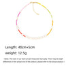 Women's Natural Pearl Geometric Style Hand Knitted Ball Chain Clavicle Necklace