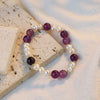 Women's Natural Pearl Handmade Bracelet With Flower And Geometric Patterns Minimalist Style