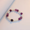 Women's Natural Pearl Handmade Bracelet With Flower And Geometric Patterns Minimalist Style