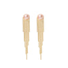 Women's Natural Pearl Tassel Dualpurpose Earrings Retro Luxury Colorpreserving Electroplating Geometric Design