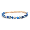Women's Natural Stone Crystal Agate Acrylic Beaded Bracelet Jewelry With Geometric Pattern