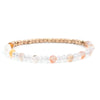 Women's Natural Stone Crystal Agate Acrylic Beaded Bracelet Jewelry With Geometric Pattern