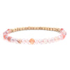 Women's Natural Stone Crystal Agate Acrylic Beaded Bracelet Jewelry With Geometric Pattern