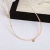 Women's Natural Stone Crystal Stainless Steel Geometric Handmade Beaded Necklace