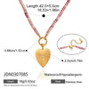 Women's Natural Stone Pendant Necklace In Stainless Steel With Geometric Design And Pvd Gold Plating