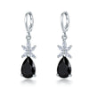 Women's Natural Style Copper Drop Shape Earrings With Zircon Fashion Dangle Earrings For Wholesale