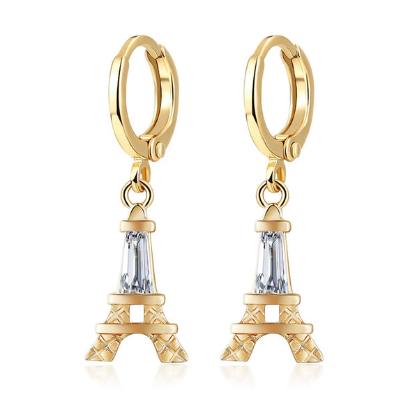 Women's Natural Style Flower Pattern Earrings In Electroplated Environmental Protection Copper