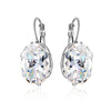 Women's Natural Style Geometric Zircon Earrings Distinctive Statement Diamond Look Jewelry