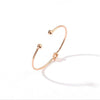 Women's Natural Style Metal Leaf Knotted Open Bracelet Set Electroplated Four Piece Bracelet Collection