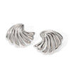 Women's Natural Style Stainless Steel Earrings With Geometric Shell Stripe Wave Pattern And Animals Zodiac Styling And Electroplating Treatment