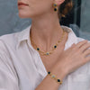 Women's Nature Style Jewelry Set With Titanium Steel Necklace And Stainless Steel Bracelet And Earrings Plated Finish