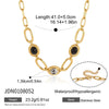 Women's Nature Style Jewelry Set With Titanium Steel Necklace And Stainless Steel Bracelet And Earrings Plated Finish