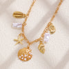 Women's Necklace Alloy Imitation Pearl Geometric Starfish Conch Electroplating Minimalist Jewelry