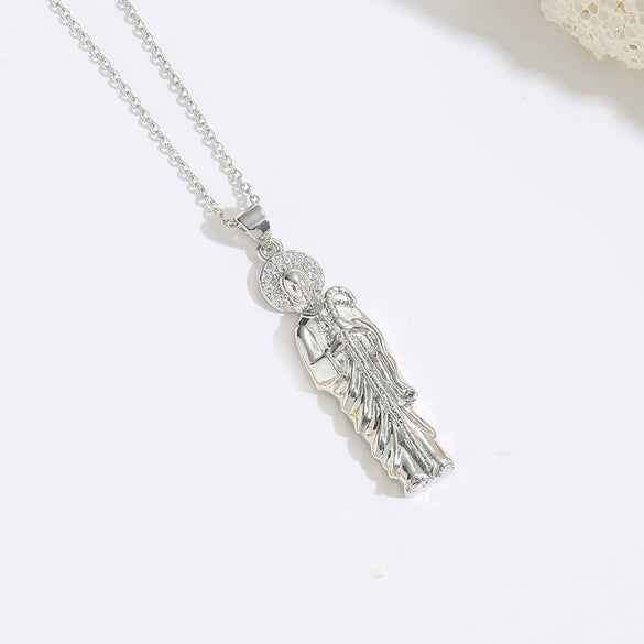 Women's Necklace Copper O Word Chain Mixed Gemstone Setting Electroplating